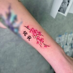 桜のタトゥー写真