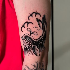 鯨のタトゥーの写真