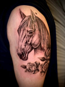 馬のタトゥーの写真